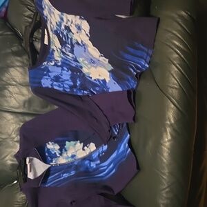 Weekends by Chico's Duoset "Floral Watercolor" in Cools